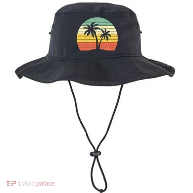 Palm Tree Retro Tropical Beach Bucket Hat
