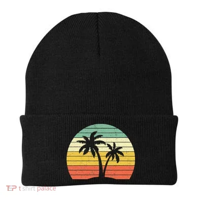 Palm Tree Retro Tropical Beach Beanie