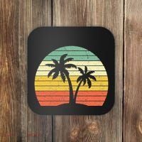 Palm Tree Retro Tropical Beach Coaster thumb 0