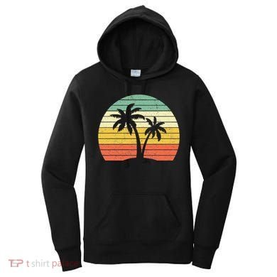 Palm Tree Retro Tropical Beach Women's Hoodie
