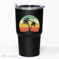 Palm Tree Retro Tropical Beach Tumbler thumb 0