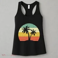 Palm Tree Retro Tropical Beach Women's Tank Top thumb 3