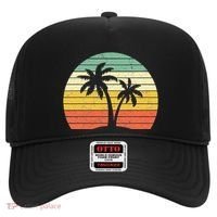 Palm Tree Retro Tropical Beach Hat thumb 0