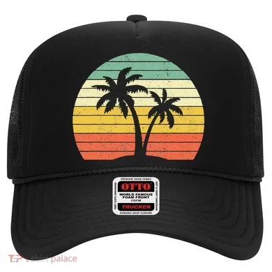 Palm Tree Retro Tropical Beach Hat