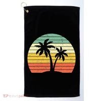 Palm Tree Retro Tropical Beach Golf Towel thumb 0