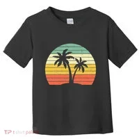 Palm Tree Retro Tropical Beach Toddler T-Shirt thumb 0