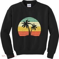 Palm Tree Retro Tropical Beach Kids Sweatshirt thumb 0