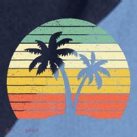 Palm Tree Retro Tropical Beach Raglan Baseball Sleeve Shirt thumb 2
