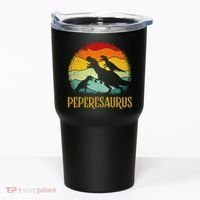 Peperesaurus T Rex Dinosaur Pepere Saurus Family Fathers Day Tumbler thumb 0