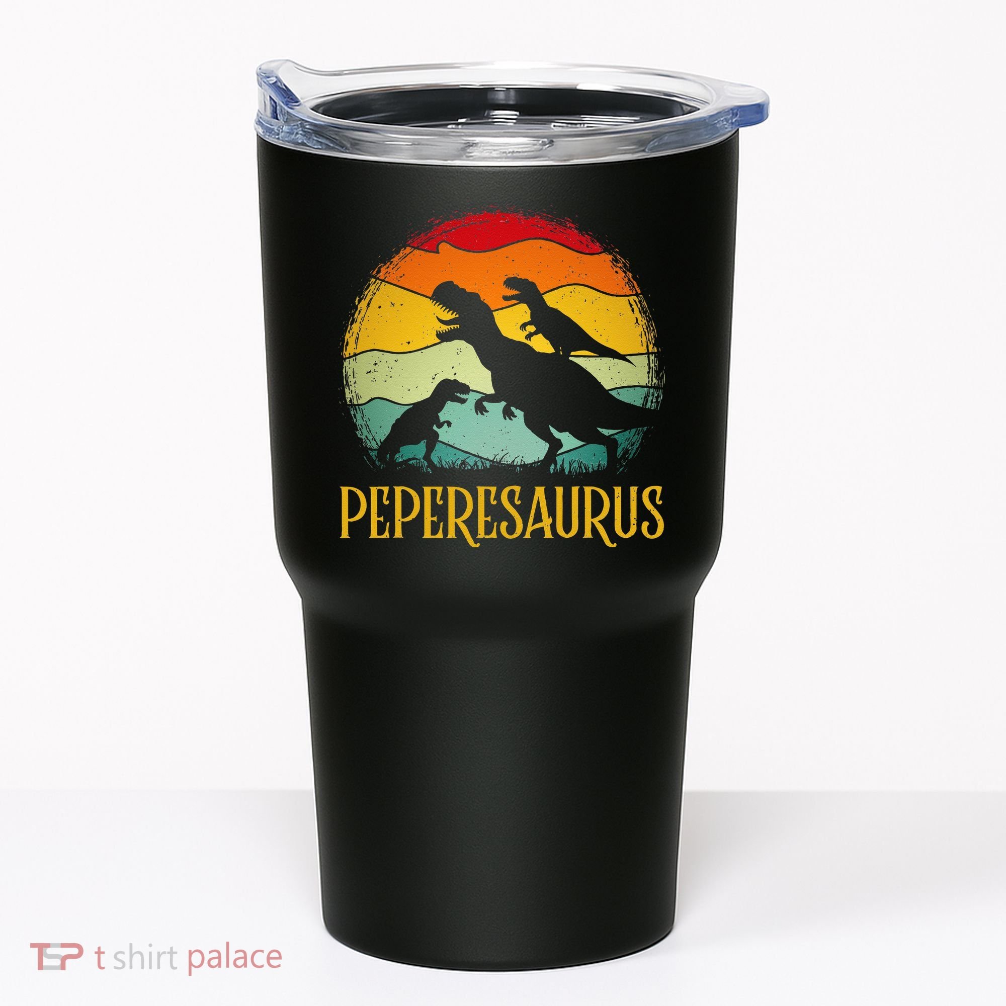 Peperesaurus T Rex Dinosaur Pepere Saurus Family Fathers Day Tumbler