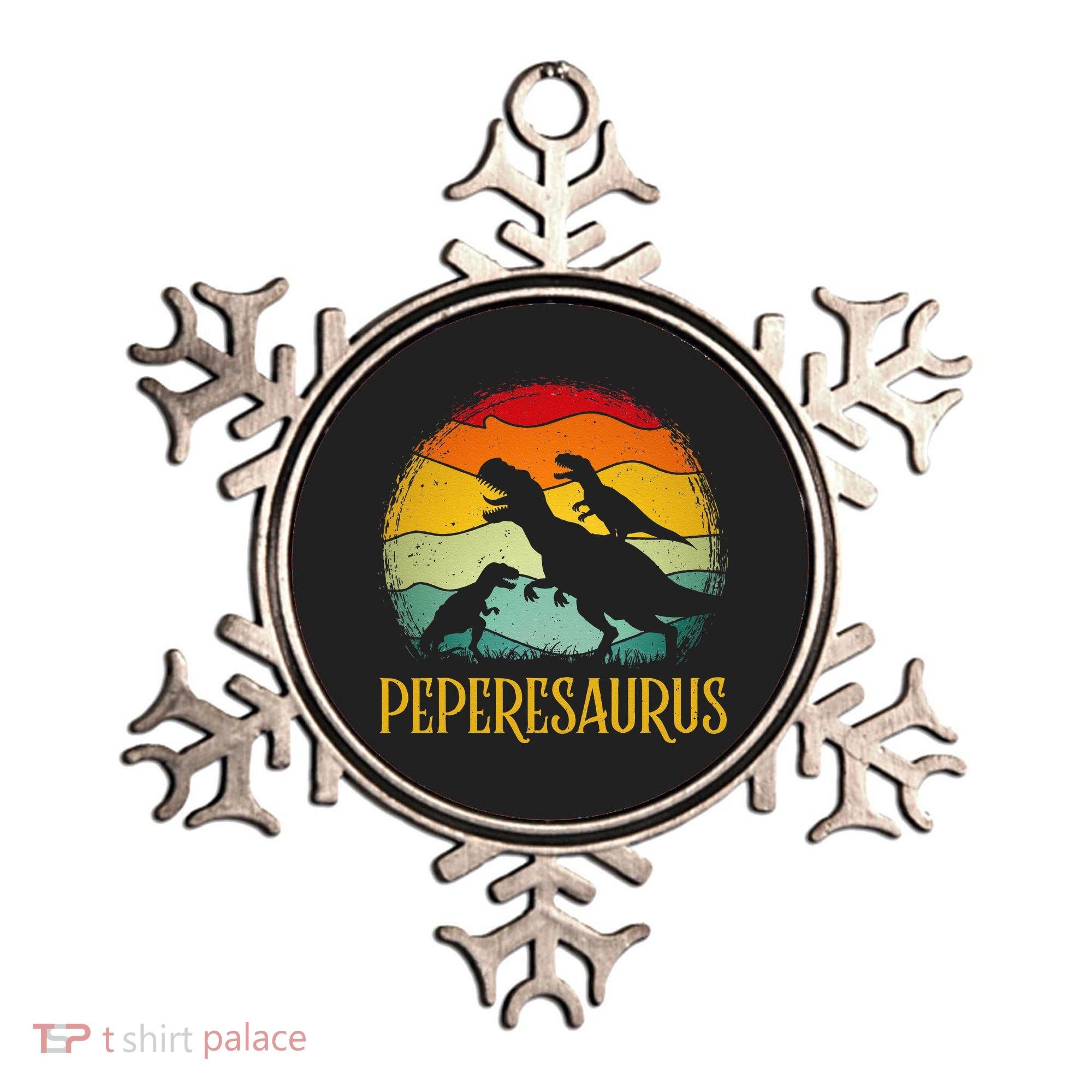 Peperesaurus T Rex Dinosaur Pepere Saurus Family Fathers Day Ornament