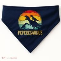 Peperesaurus T Rex Dinosaur Pepere Saurus Family Fathers Day USA-Made Doggie Bandana thumb 0