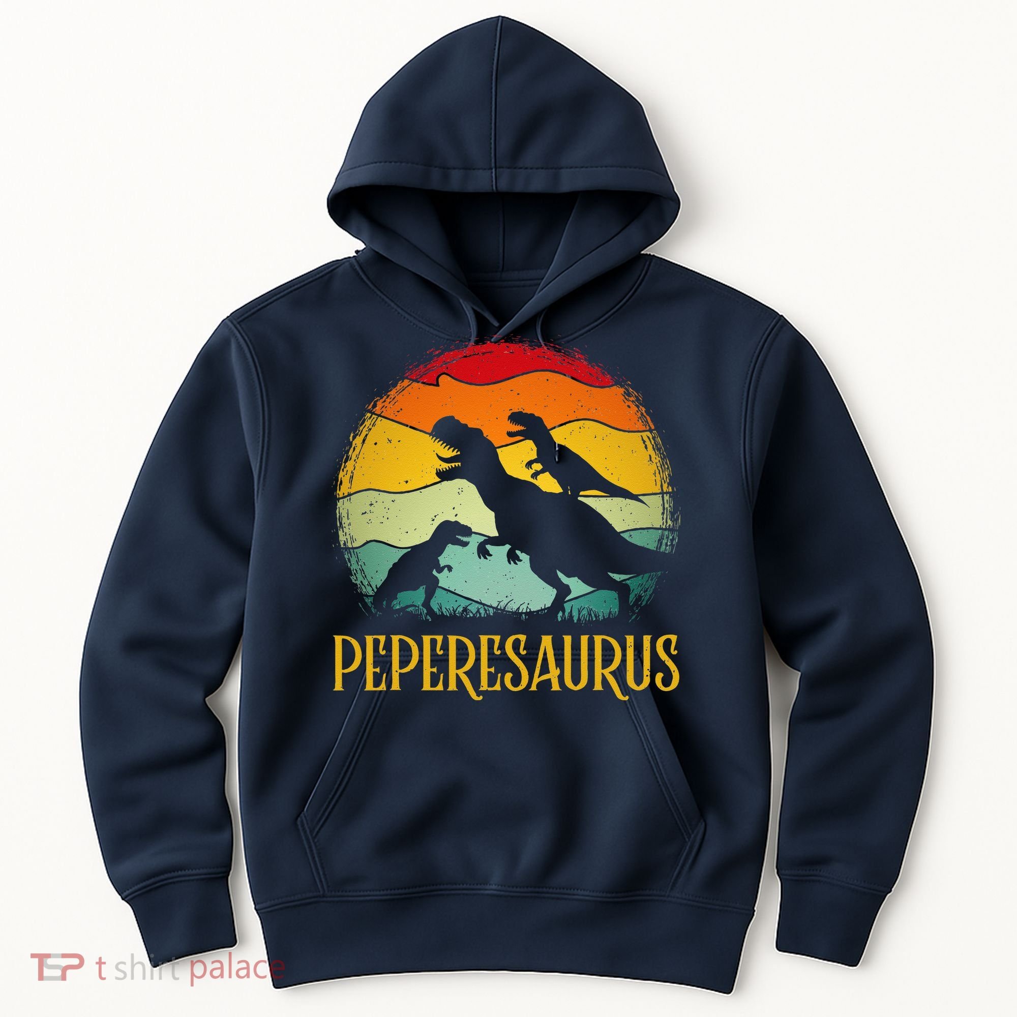 Peperesaurus T Rex Dinosaur Pepere Saurus Family Fathers Day Hoodie