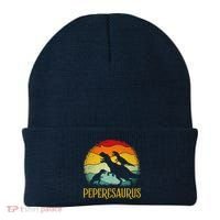 Peperesaurus T Rex Dinosaur Pepere Saurus Family Fathers Day Beanie thumb 0
