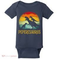 Peperesaurus T Rex Dinosaur Pepere Saurus Family Fathers Day Baby Bodysuit thumb 0