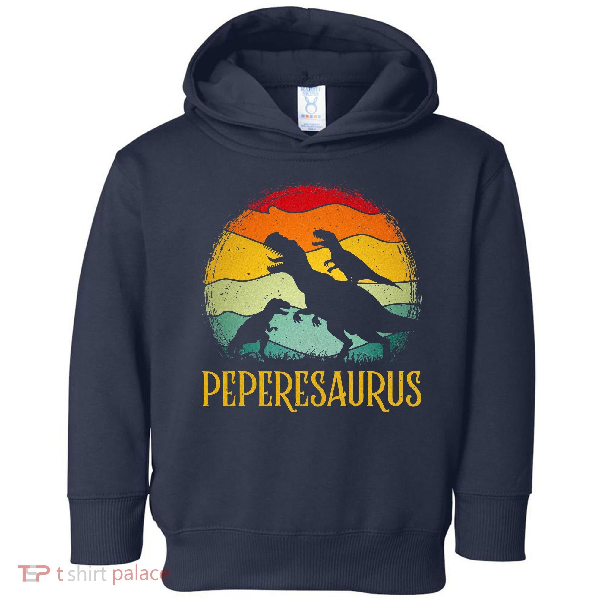 Peperesaurus T Rex Dinosaur Pepere Saurus Family Fathers Day Toddler Hoodie
