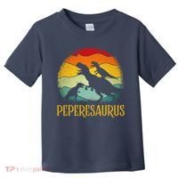 Peperesaurus T Rex Dinosaur Pepere Saurus Family Fathers Day Toddler T-Shirt thumb 0