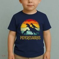 Peperesaurus T Rex Dinosaur Pepere Saurus Family Fathers Day Toddler T-Shirt thumb 2