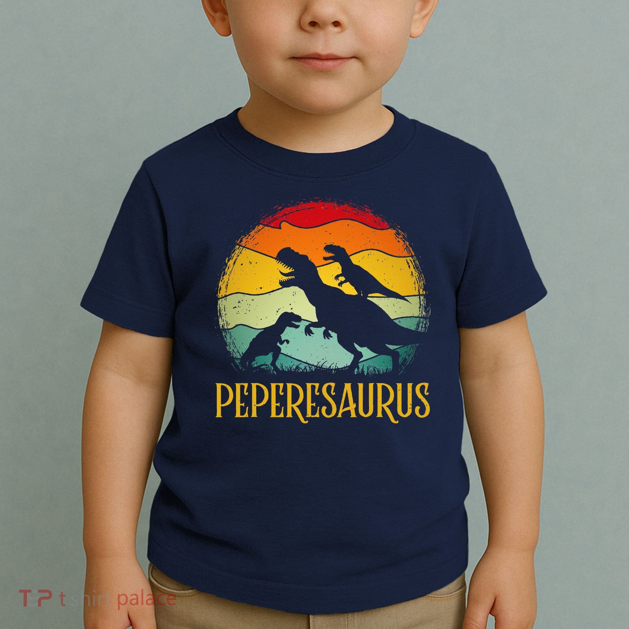 Peperesaurus T Rex Dinosaur Pepere Saurus Family Fathers Day Toddler T-Shirt