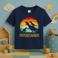 Peperesaurus T Rex Dinosaur Pepere Saurus Family Fathers Day Toddler T-Shirt thumb 3