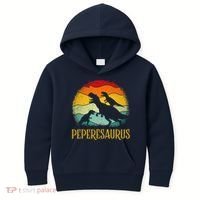 Peperesaurus T Rex Dinosaur Pepere Saurus Family Fathers Day Kids Hoodie thumb 0