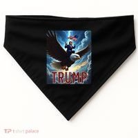 President Trump Riding An Eagle. Patriotic Political USA-Made Doggie Bandana thumb 0