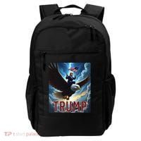 President Trump Riding An Eagle. Patriotic Political Backpack thumb 0