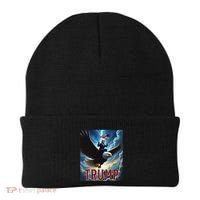 President Trump Riding An Eagle. Patriotic Political Beanie thumb 0