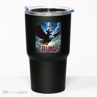 President Trump Riding An Eagle. Patriotic Political Tumbler thumb 0