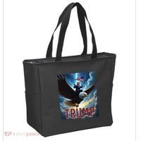 President Trump Riding An Eagle. Patriotic Political Tote Bag thumb 2