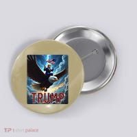 President Trump Riding An Eagle. Patriotic Political Button thumb 0