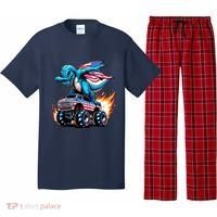 Patriotic T Rex Dabbing Monster Truck Pajama Set thumb 0