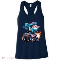 Patriotic T Rex Dabbing Monster Truck Women's Tank Top thumb 0
