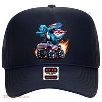 Patriotic T Rex Dabbing Monster Truck Hat thumb 0