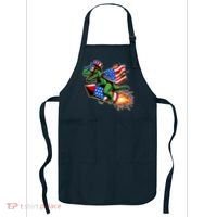 Patriotic T Rex Riding Firework 4th Of July Apron thumb 0