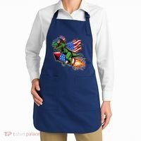 Patriotic T Rex Riding Firework 4th Of July Apron thumb 2