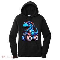 Patriotic T Rex Riding Monster Truck Women's Hoodie thumb 0