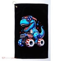Patriotic T Rex Riding Monster Truck Golf Towel thumb 0