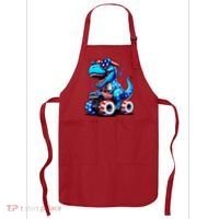 Patriotic T Rex Riding Monster Truck Apron thumb 0