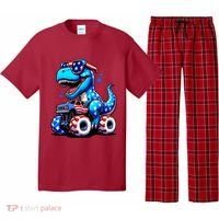 Patriotic T Rex Riding Monster Truck Pajama Set thumb 0