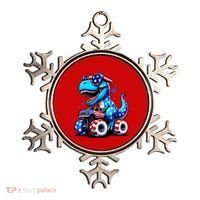 Patriotic T Rex Riding Monster Truck Ornament thumb 0