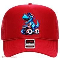 Patriotic T Rex Riding Monster Truck Hat thumb 0