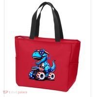 Patriotic T Rex Riding Monster Truck Tote Bag thumb 3
