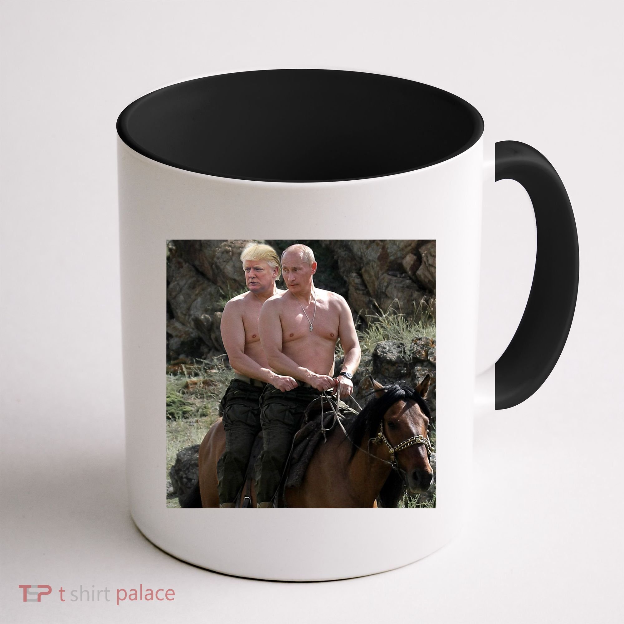Putin Trump Riding Horse | Russia Tee Coffee Mug