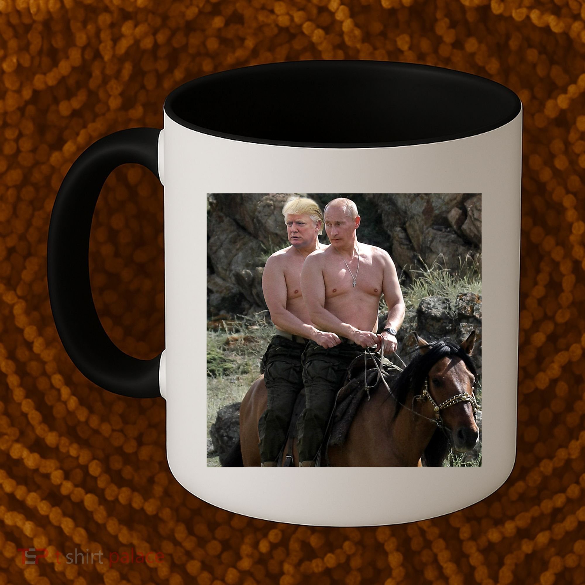Putin Trump Riding Horse | Russia Tee Coffee Mug