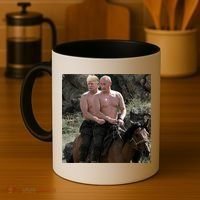 Putin Trump Riding Horse | Russia Tee Coffee Mug thumb 4