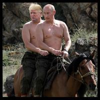 Putin Trump Riding Horse | Russia Tee Coffee Mug thumb 5