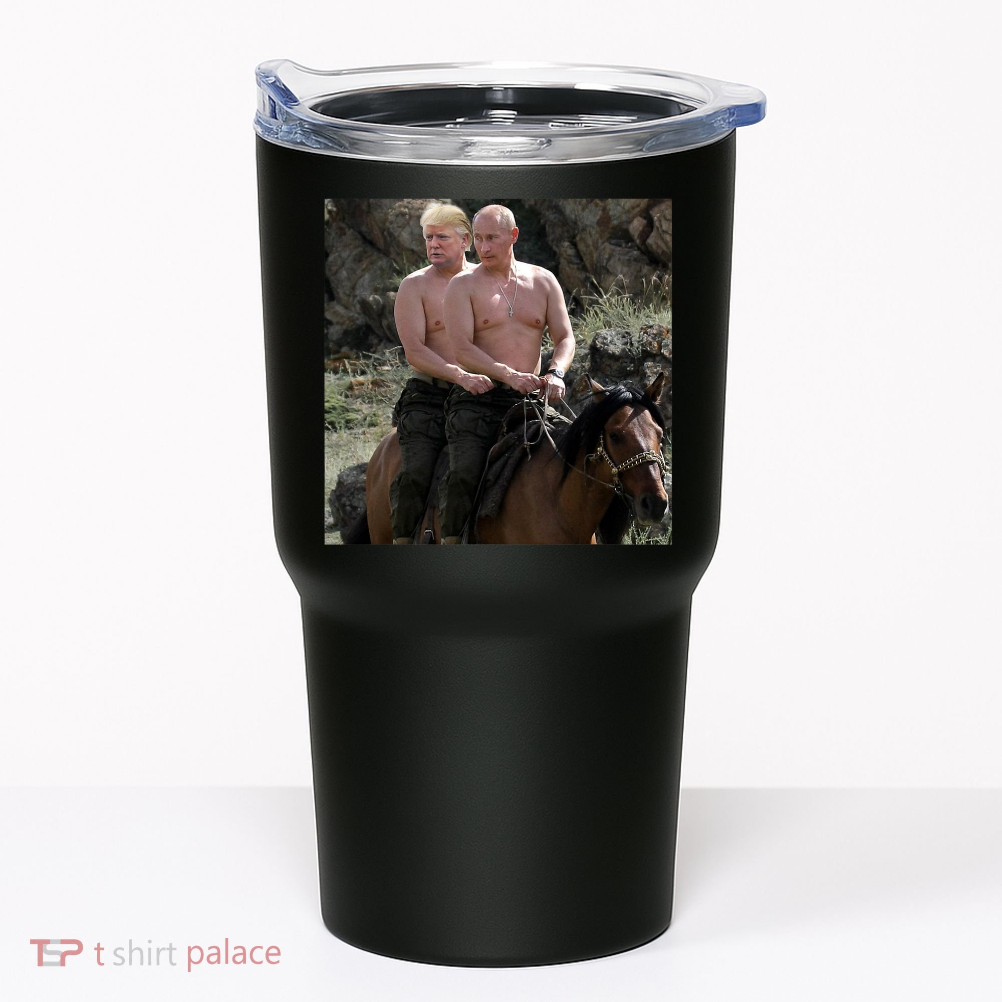 Putin Trump Riding Horse | Russia Tee Tumbler