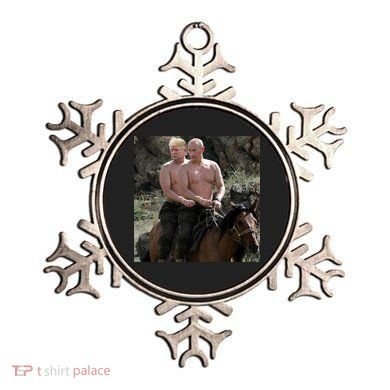 Putin Trump Riding Horse | Russia Tee Ornament
