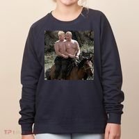 Putin Trump Riding Horse | Russia Tee Women's Sweatshirt thumb 0